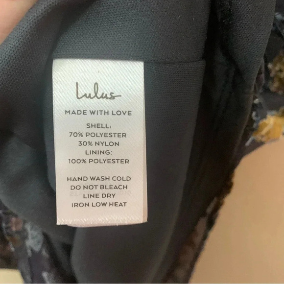 Lulus Evenings with You Dark Teal Floral Velvet Asymmetrical Dress - Picture 16 of 16